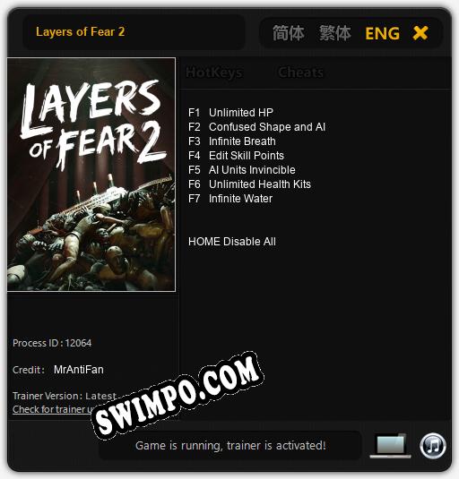 Layers of Fear 2: Читы, Трейнер +7 [MrAntiFan]