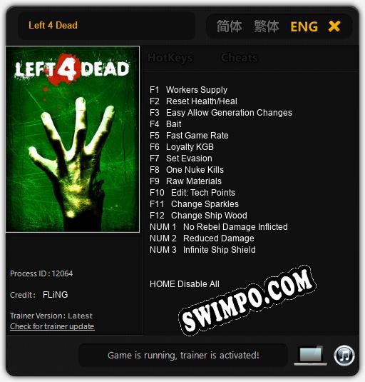 Left 4 Dead: ТРЕЙНЕР И ЧИТЫ (V1.0.3)