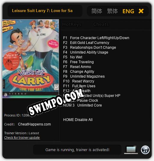 Leisure Suit Larry 7: Love for Sail!: Трейнер +15 [v1.6]