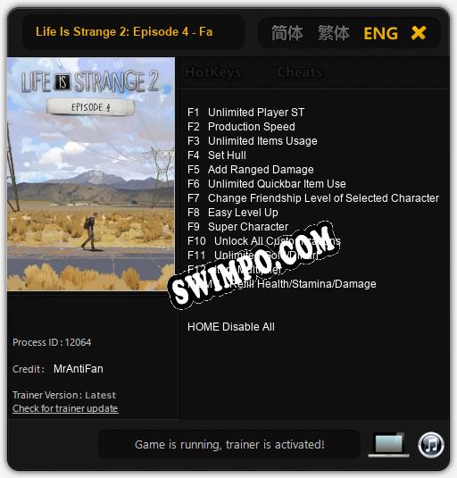 Life Is Strange 2: Episode 4 - Faith: Читы, Трейнер +13 [MrAntiFan]