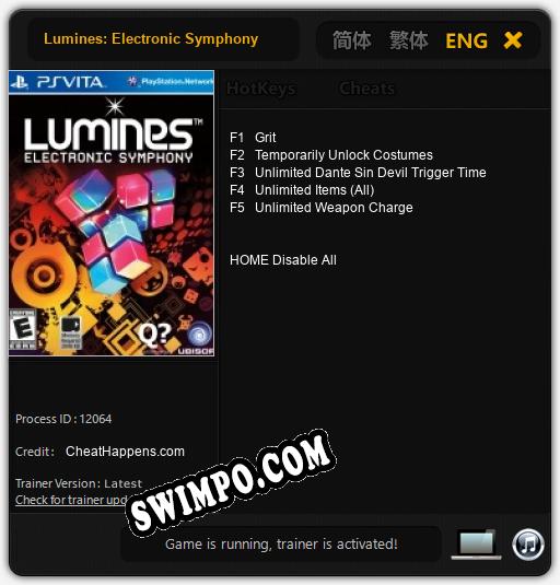 Lumines: Electronic Symphony: ТРЕЙНЕР И ЧИТЫ (V1.0.84)