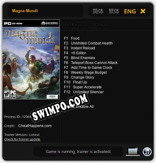 Трейнер для Magna Mundi [v1.0.3]
