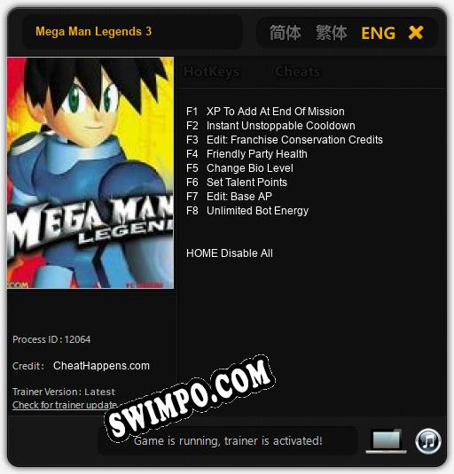 Mega Man Legends 3: Трейнер +8 [v1.2]