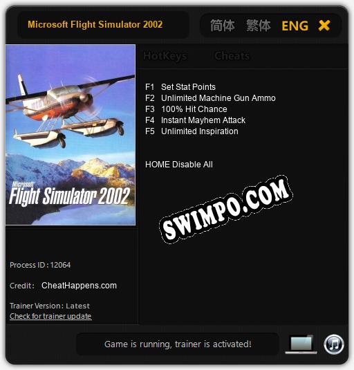 Microsoft Flight Simulator 2002: Трейнер +5 [v1.8]