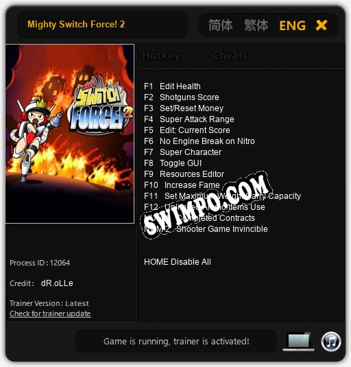 Трейнер для Mighty Switch Force! 2 [v1.0.9]