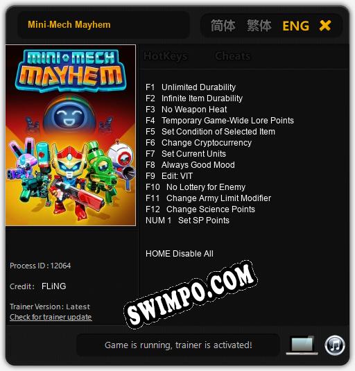 Mini-Mech Mayhem: Трейнер +13 [v1.2]