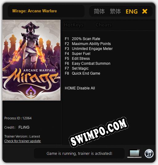 Mirage: Arcane Warfare: Читы, Трейнер +8 [FLiNG]