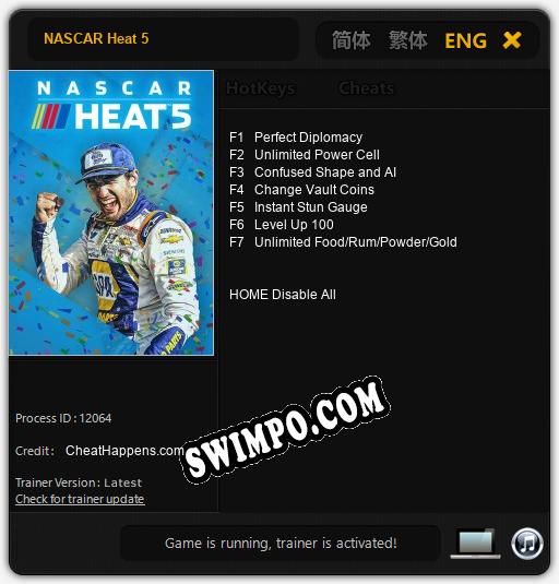 Трейнер для NASCAR Heat 5 [v1.0.3]