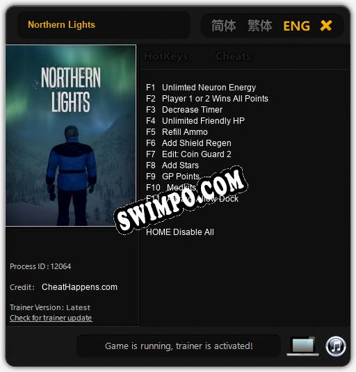 Northern Lights: ТРЕЙНЕР И ЧИТЫ (V1.0.48)