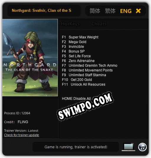Northgard: Svafnir, Clan of the Snake: Трейнер +11 [v1.8]