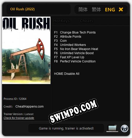 Oil Rush (2022): Трейнер +8 [v1.9]