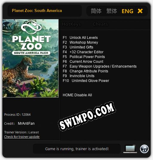 Planet Zoo: South America: Трейнер +10 [v1.9]