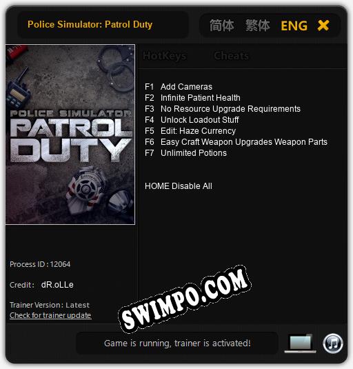 Police Simulator: Patrol Duty: ТРЕЙНЕР И ЧИТЫ (V1.0.5)