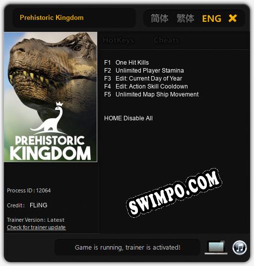Трейнер для Prehistoric Kingdom [v1.0.7]