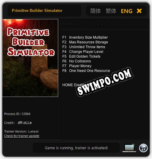 Трейнер для Primitive Builder Simulator [v1.0.1]