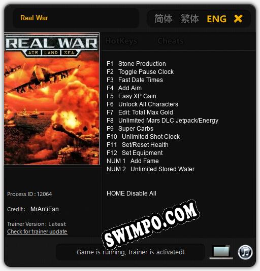 Real War: Трейнер +14 [v1.3]