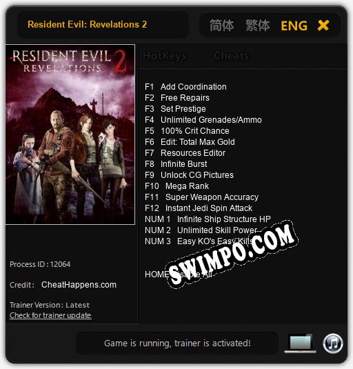 Resident Evil: Revelations 2: Трейнер +15 [v1.5]