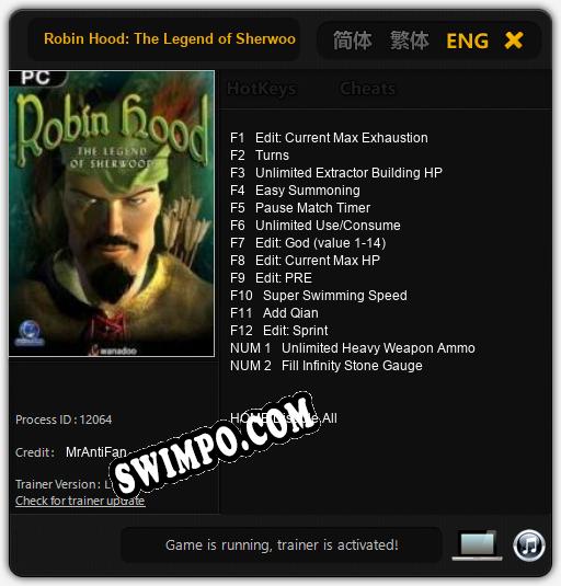 Robin Hood: The Legend of Sherwood: Читы, Трейнер +14 [MrAntiFan]