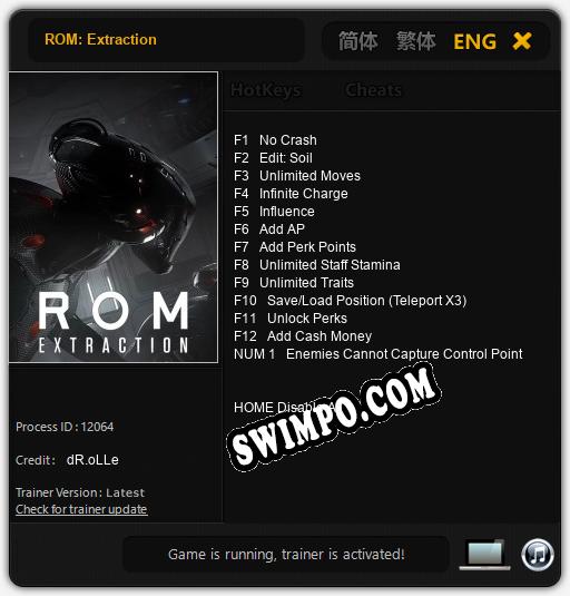 ROM: Extraction: Читы, Трейнер +13 [dR.oLLe]