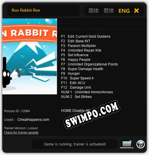 Run Rabbit Run: ТРЕЙНЕР И ЧИТЫ (V1.0.66)