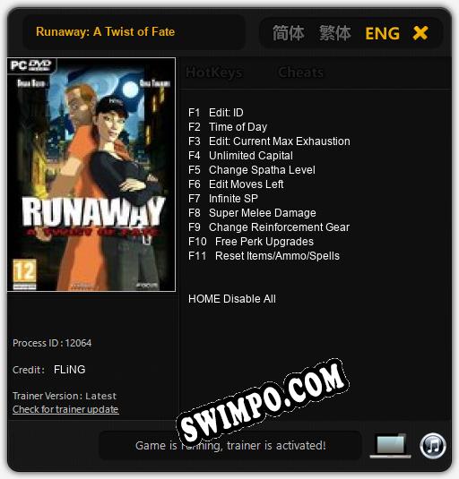 Runaway: A Twist of Fate: Читы, Трейнер +11 [FLiNG]