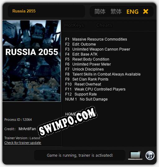 Russia 2055: Трейнер +13 [v1.4]