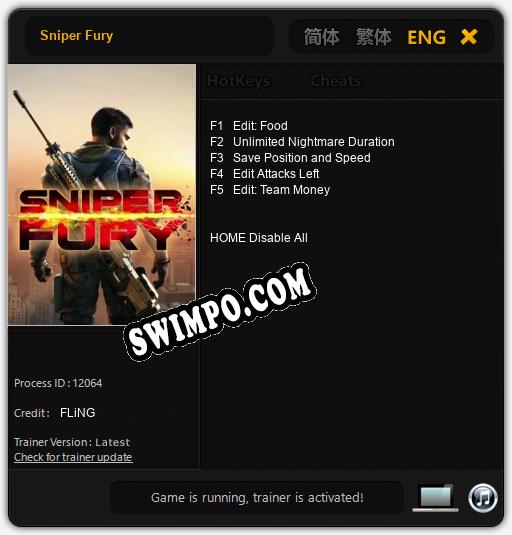 Sniper Fury: ТРЕЙНЕР И ЧИТЫ (V1.0.45)