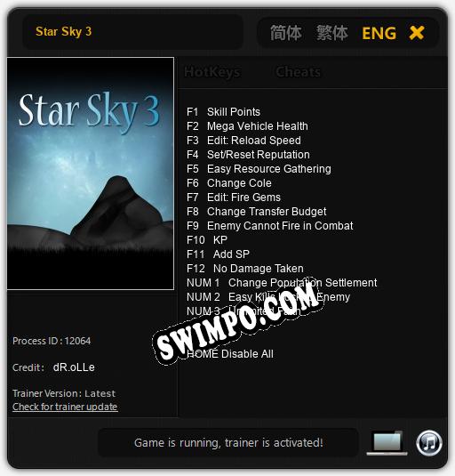 Star Sky 3: Читы, Трейнер +15 [dR.oLLe]