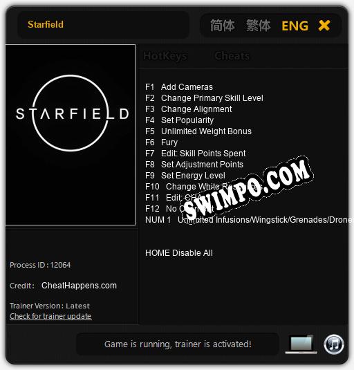 Starfield: ТРЕЙНЕР И ЧИТЫ (V1.0.79)