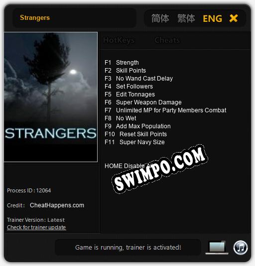 Трейнер для Strangers [v1.0.2]
