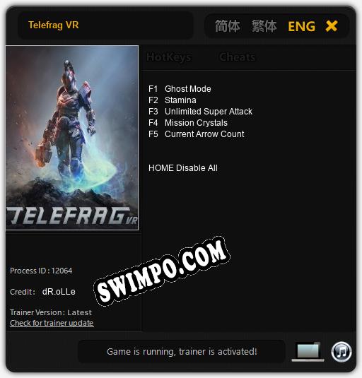 Telefrag VR: ТРЕЙНЕР И ЧИТЫ (V1.0.84)
