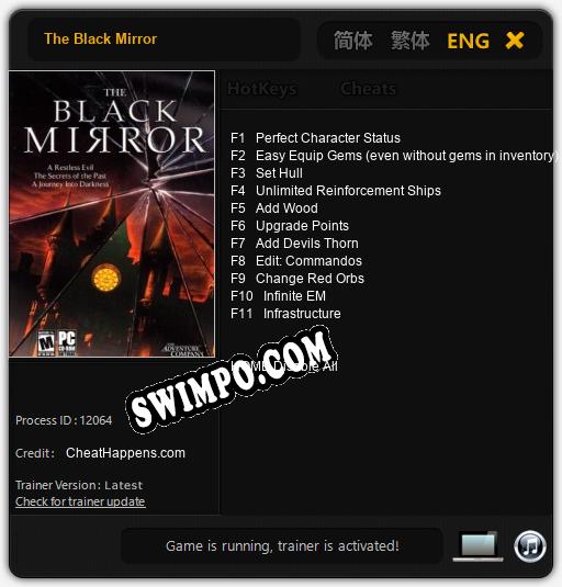 The Black Mirror: Читы, Трейнер +11 [CheatHappens.com]
