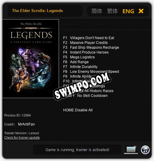 The Elder Scrolls: Legends: Трейнер +13 [v1.9]