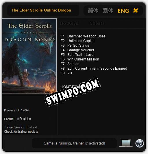 The Elder Scrolls Online: Dragon Bones: Читы, Трейнер +9 [dR.oLLe]
