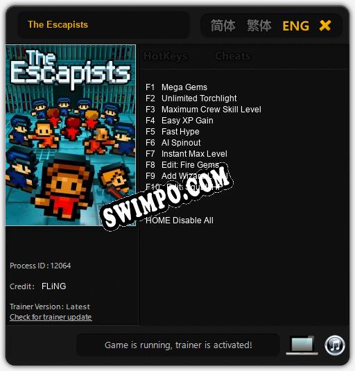 The Escapists: Читы, Трейнер +10 [FLiNG]