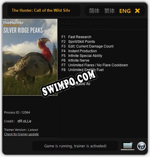 The Hunter: Call of the Wild Silver Ridge Peaks: ТРЕЙНЕР И ЧИТЫ (V1.0.97)