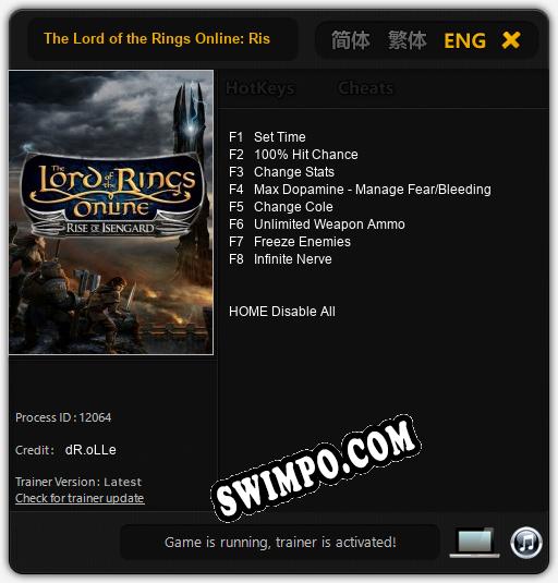 The Lord of the Rings Online: Rise of Isengard: ТРЕЙНЕР И ЧИТЫ (V1.0.36)