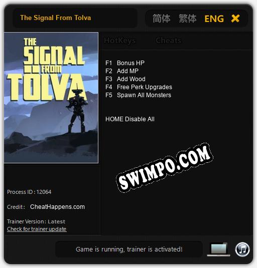 The Signal From Tolva: Читы, Трейнер +5 [CheatHappens.com]