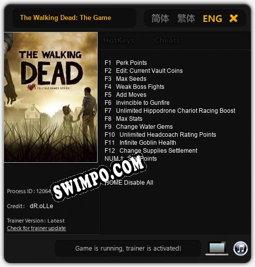 The Walking Dead: The Game: ТРЕЙНЕР И ЧИТЫ (V1.0.47)