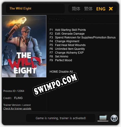 The Wild Eight: Трейнер +9 [v1.5]