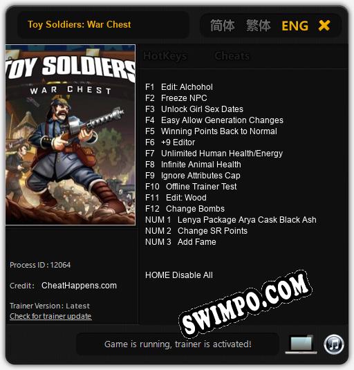 Трейнер для Toy Soldiers: War Chest [v1.0.6]