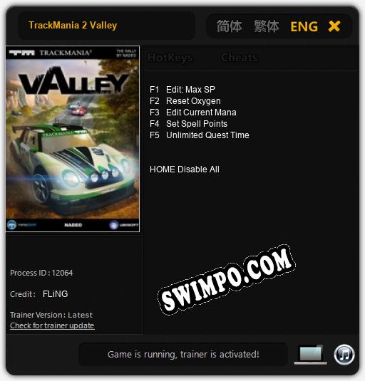 TrackMania 2 Valley: Читы, Трейнер +5 [FLiNG]