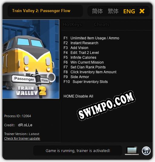 Трейнер для Train Valley 2: Passenger Flow [v1.0.2]