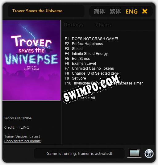 Трейнер для Trover Saves the Universe [v1.0.4]