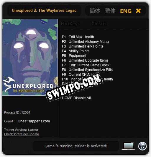 Unexplored 2: The Wayfarers Legacy: Читы, Трейнер +11 [CheatHappens.com]