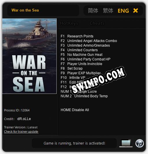 War on the Sea: Трейнер +14 [v1.8]