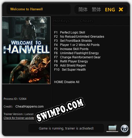 Welcome to Hanwell: ТРЕЙНЕР И ЧИТЫ (V1.0.60)
