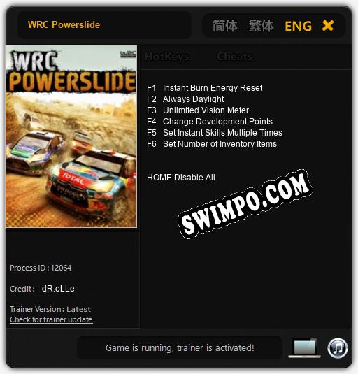 WRC Powerslide: Читы, Трейнер +6 [dR.oLLe]