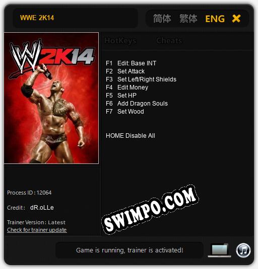 WWE 2K14: ТРЕЙНЕР И ЧИТЫ (V1.0.7)