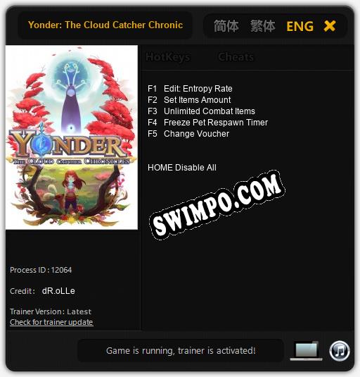 Yonder: The Cloud Catcher Chronicles: ТРЕЙНЕР И ЧИТЫ (V1.0.59)